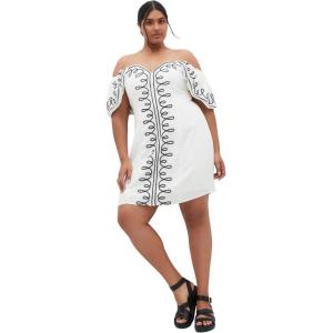 City Chic Women’s Plus Size Cocktail Dress – Hana Embroidered(Ivory)
