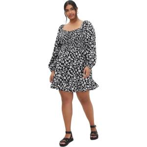 City Chic Women’s Plus Size Dress – Alivia(Ivory Ditsy)