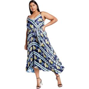 City Chic Women’s Plus Size Dress – Amelia(Navy Garden)