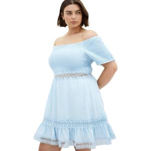 City Chic Women’s Plus Size Dress – Aura(Light Blue)