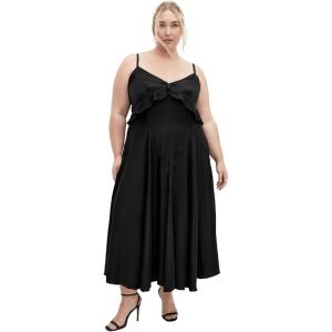 City Chic Women’s Plus Size Dress – Clara Frill Maxi(Black)