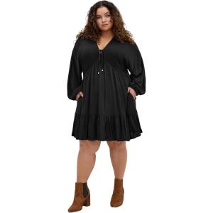 City Chic Women’s Plus Size Dress – Devine Mini(Black)