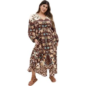 City Chic Women’s Plus Size Dress – Florence Placement Maxi(Forever Florence)