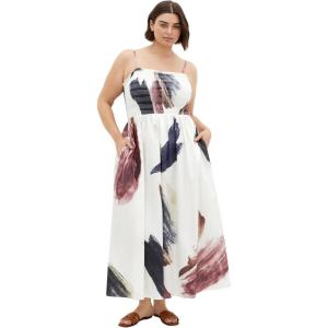 City Chic Women’s Plus Size Dress – Jolie Print Shirred Maxi(Geo Muse)