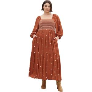 City Chic Women’s Plus Size Dress – Kai Ginger(Ginger)