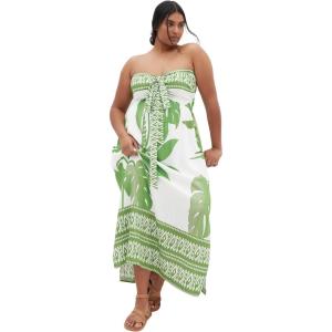 City Chic Women’s Plus Size Dress – Peta Border Halter Maxi(Opulent Oasis)
