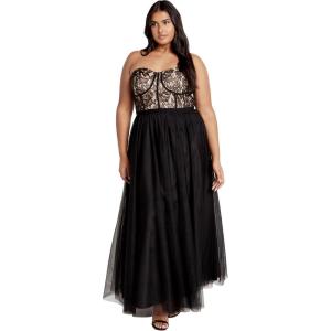 City Chic Women’s Plus Size Dress – Sweet Beauty(Black)