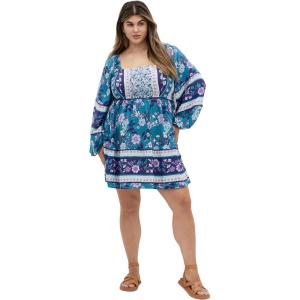 City Chic Women’s Plus Size Dress Jasmine Mini(Jewel Border)