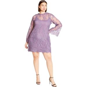 City Chic Women’s Plus Size Dress Micaela(Vintage Lavender)