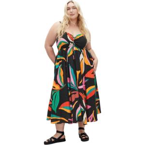 City Chic Women’s Plus Size Dress-Maui Print Maxi(Maui Tropical Prt)