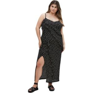 City Chic Women’s Plus Size Dress-Shelby Print Maxi(Black Rosebud)