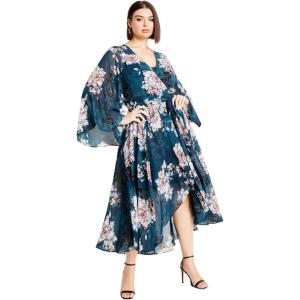City Chic Women’s Plus Size Jade Blossom Maxi Dress