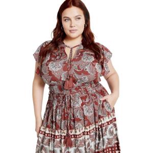 City Chic Women’s Plus Size Lilah Dress(Paisley Love)