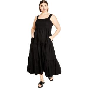 City Chic Women’s Plus Size Livvy Maxi Dress(Black)