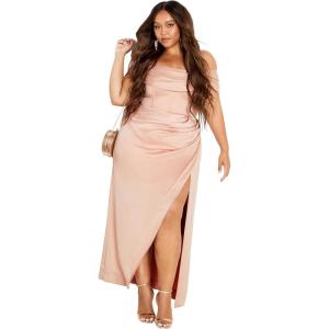 City Chic Women’s Plus Size Maxi Cocktail Dress – Forbidden Love(Ballet Pink)