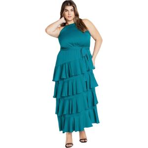 City Chic Women’s Plus Size Maxi Cocktail Dress – Joelle(Aqua)
