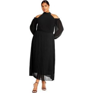 City Chic Women’s Plus Size Maxi Cocktail Dress – Promise(Black)