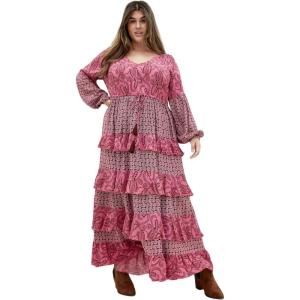City Chic Women’s Plus Size Maxi Dreamweaver(Ornate Splice)