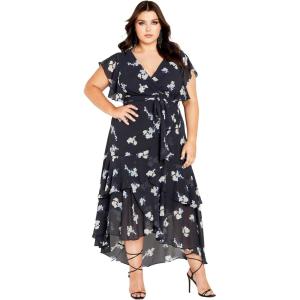 City Chic Women’s Plus Size Maxi Dress – Demure Floral(Demure Floral)