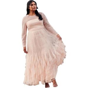 City Chic Women’s Plus Size Maxi Dress – Radiant(Soft Gold)