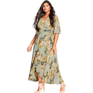 City Chic Women’s Plus Size Maxi Dress-Magnolia Floral