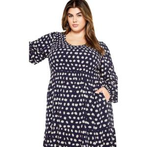 City Chic Women’s Plus Size Maxi Jayden Dress, 16(Abstract Spot)