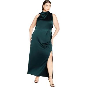 City Chic Women’s Plus Size Modern Darling Maxi Dress(Emerald)
