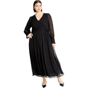 City Chic Women’s Plus Size Selena Maxi Dress(Black)