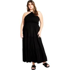 City Chic Women’s Plus Size Tahitian Maxi Dress(Black)