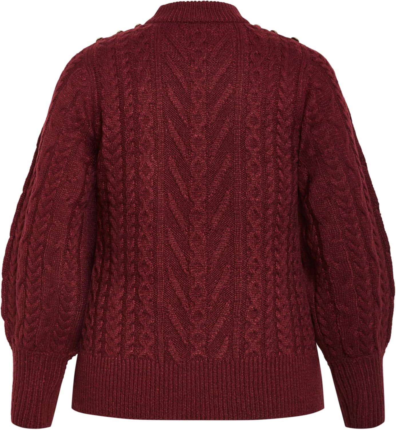 image:imageCITY CHIC Plus Size Sweater Saskia SweaterCabernet