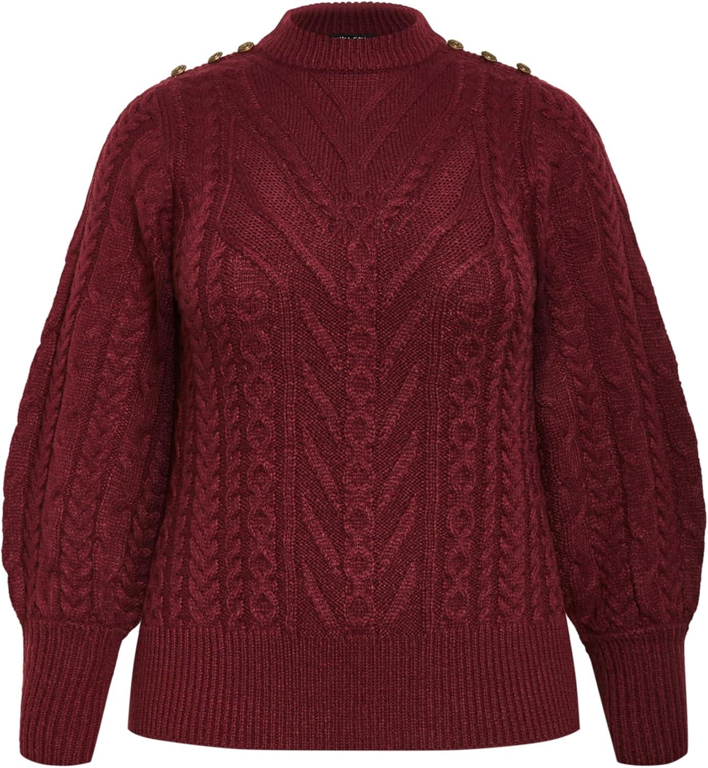 image:imageCITY CHIC Plus Size Sweater Saskia SweaterCabernet