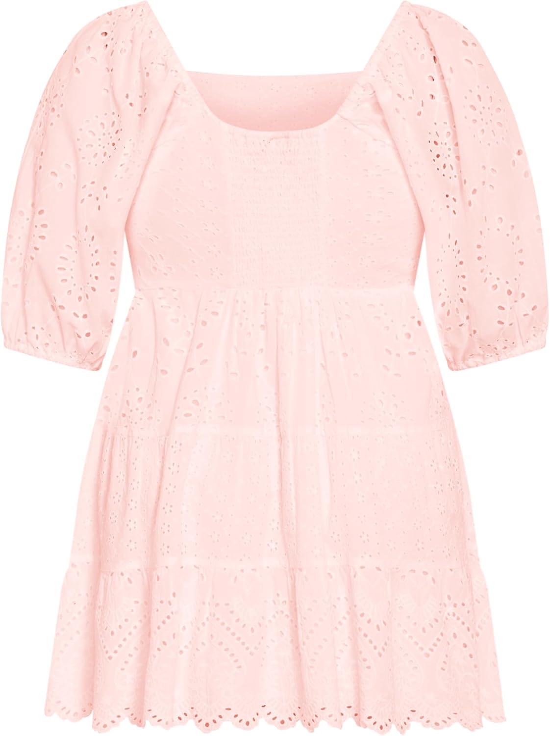 image:imageCity Chic Plus Size Dress Destiny Mini DressSoft Pink