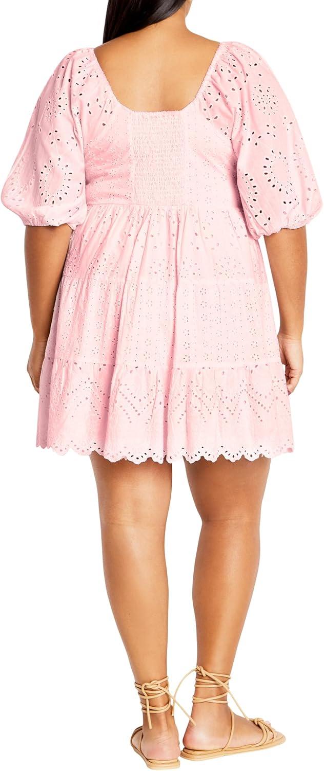 image:imageCity Chic Plus Size Dress Destiny Mini DressSoft Pink