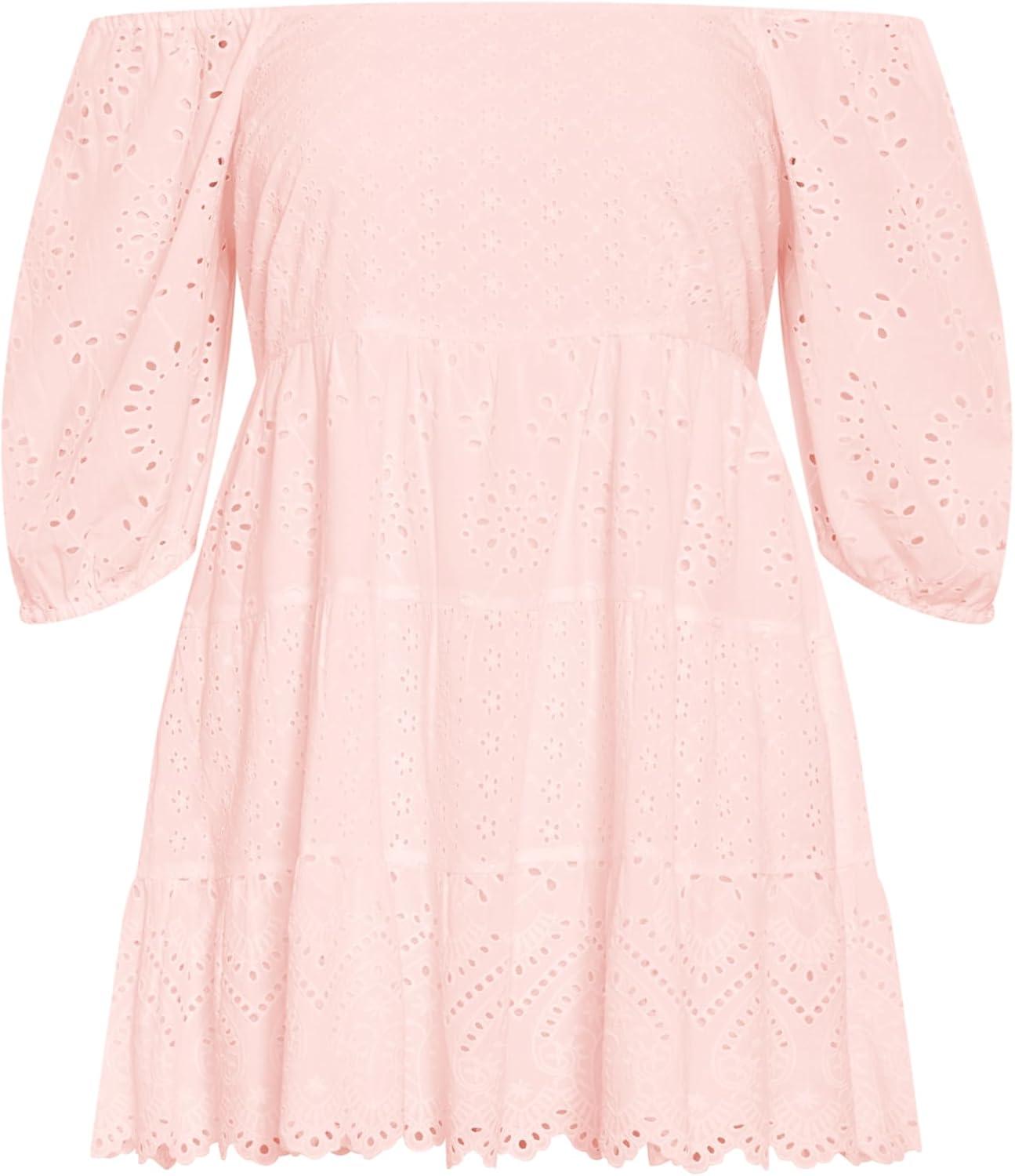 image:imageCity Chic Plus Size Dress Destiny Mini DressSoft Pink
