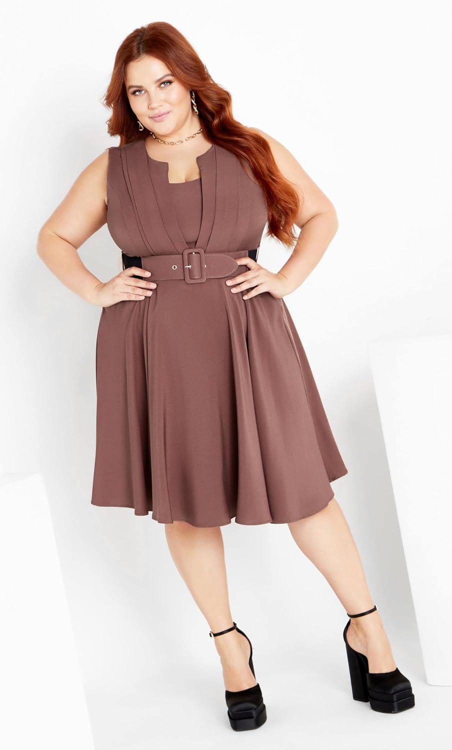 image:imageCity Chic Plus Size Dress Vintage Veronica DressAmaretto