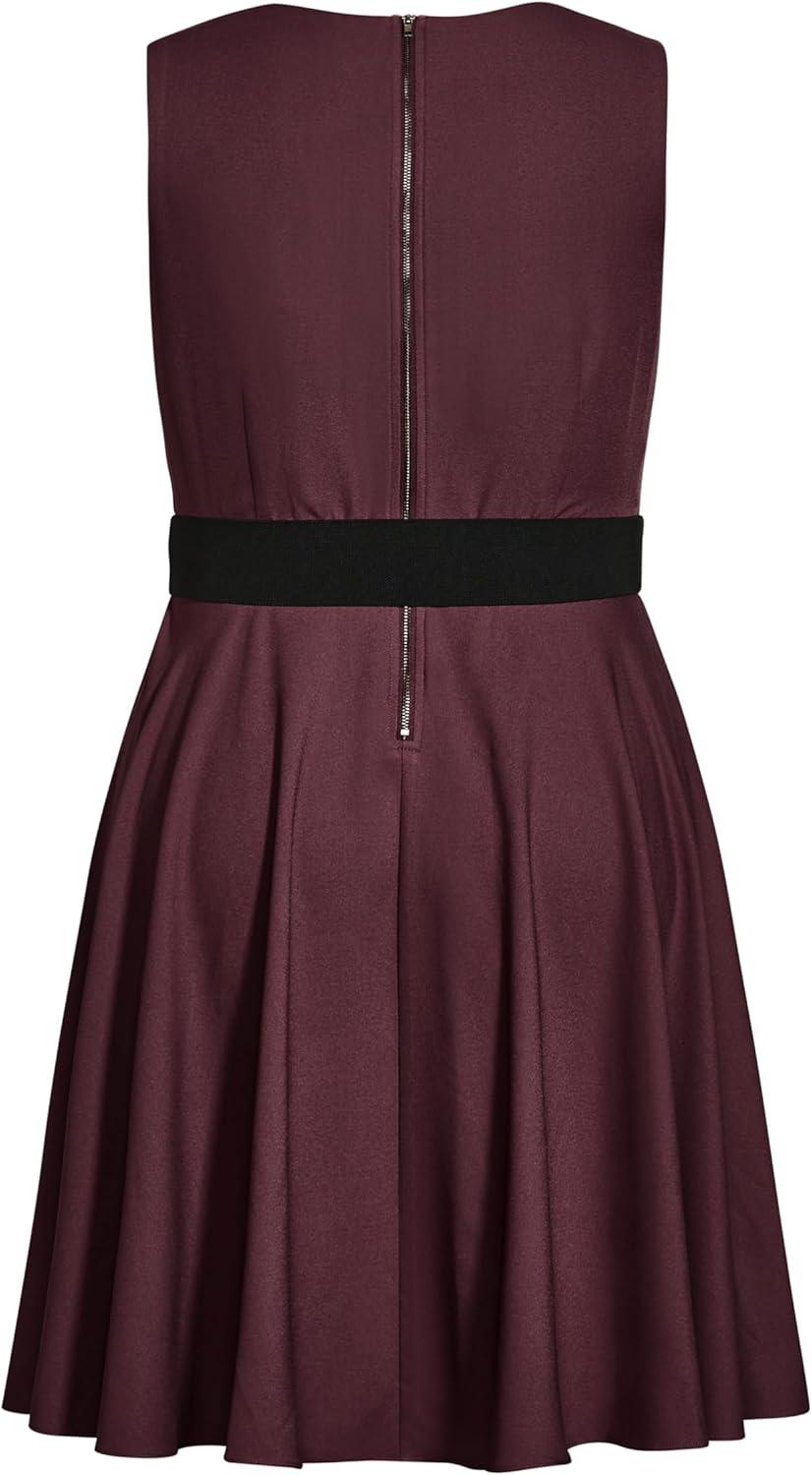 image:imageCity Chic Plus Size Dress Vintage Veronica DressBordeaux