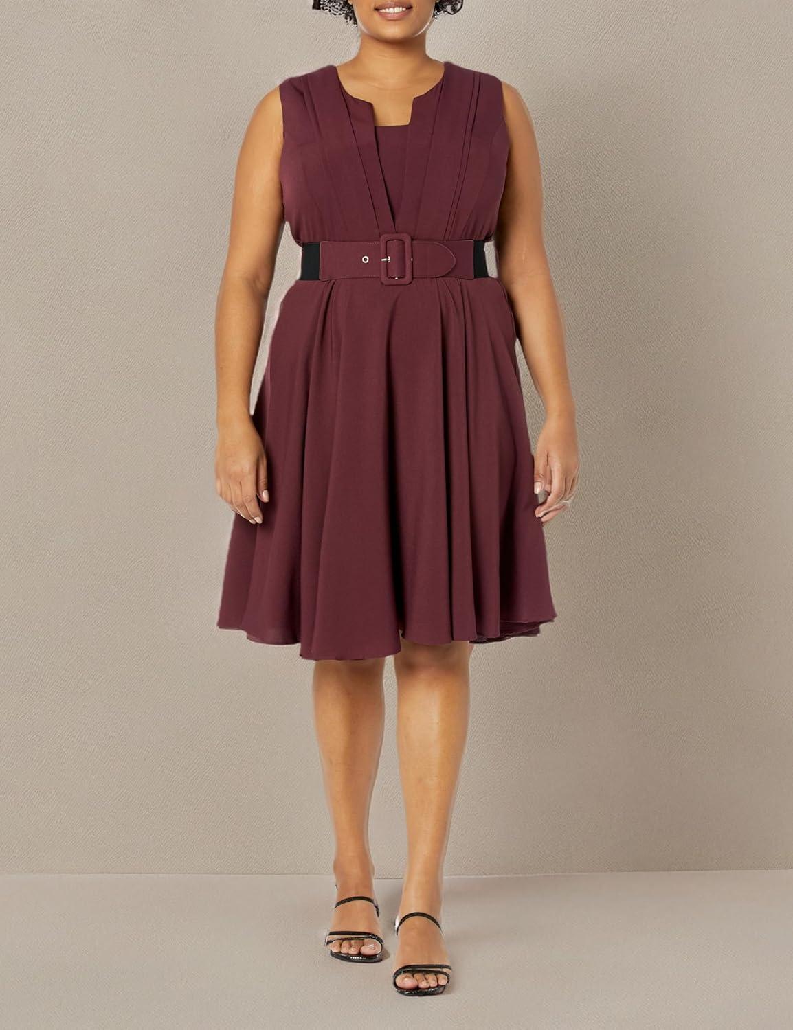 image:imageCity Chic Plus Size Dress Vintage Veronica DressBordeaux