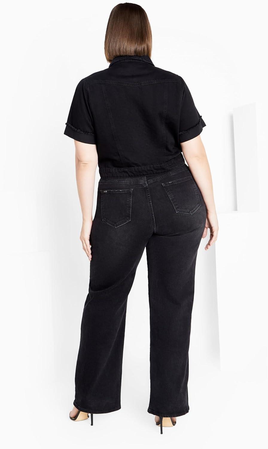 image:imageCity Chic Plus Size Jacket Ariadne Denim JacketBlack
