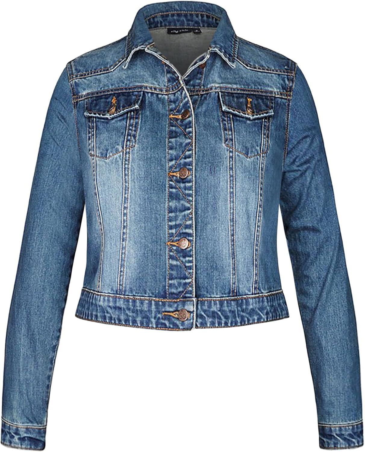 image:imageCity Chic Plus Size Jacket Classic Denim JacketDenim Mid