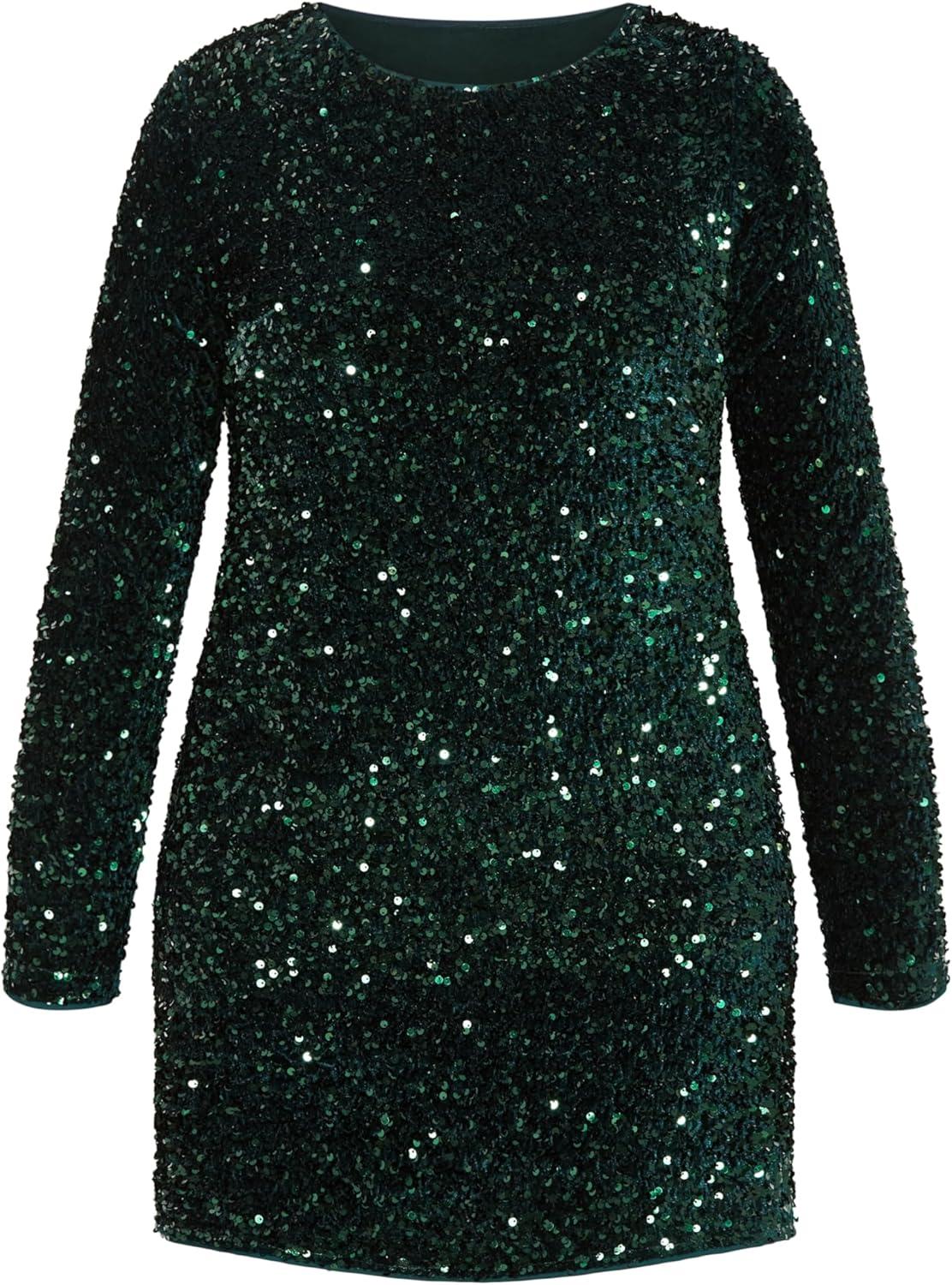 image:imageCity Chic Plus Size Sequin Eclipse Emerald DressEmerald