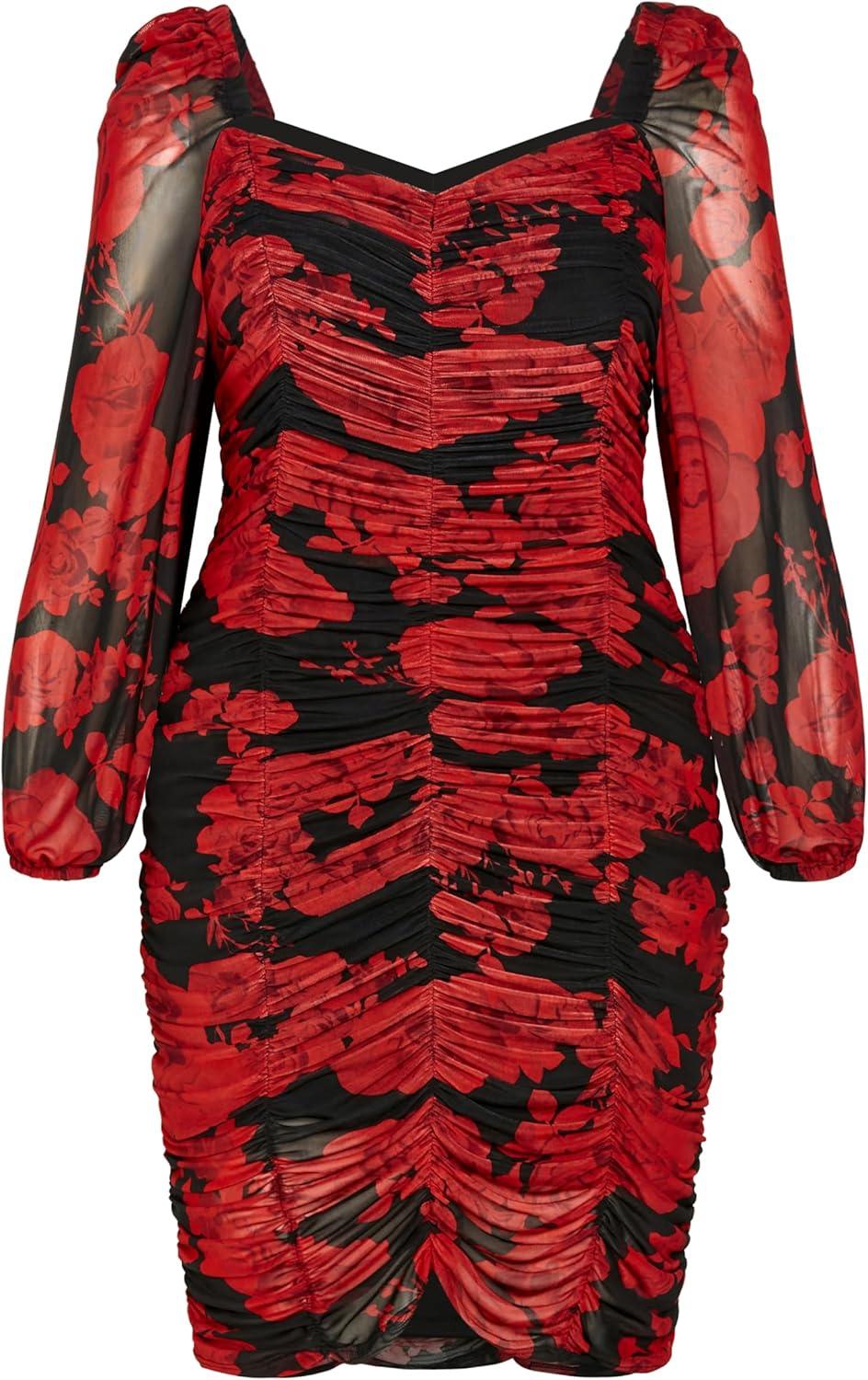 image:imageCity Chic Womens Alia Print DressRose Print