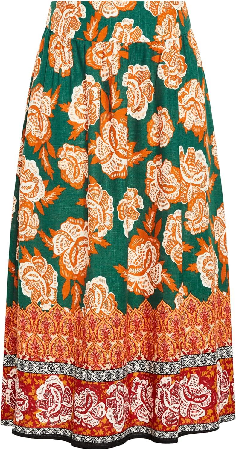 image:imageCity Chic Womens Apparel Womens Tully Border Skirt