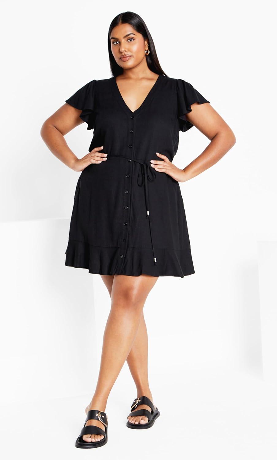 image:imageCity Chic Womens Button Betty DressBlack