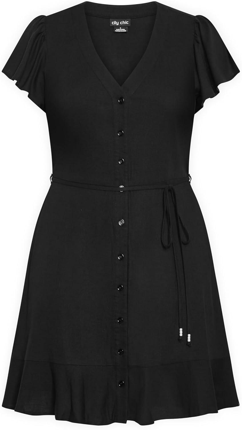 image:imageCity Chic Womens Button Betty DressBlack