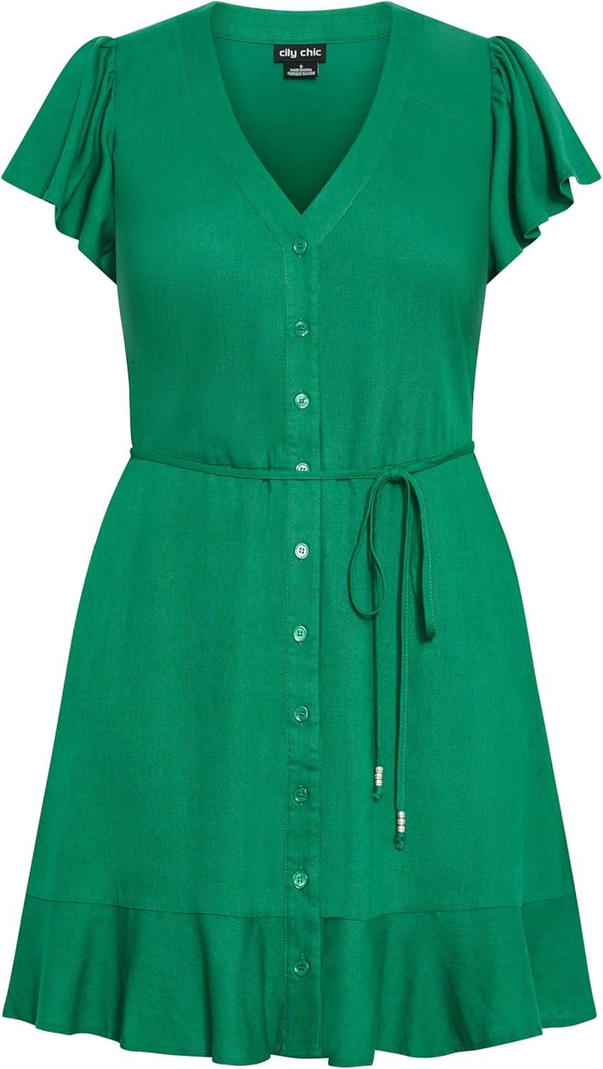 image:imageCity Chic Womens Button Betty DressGreen