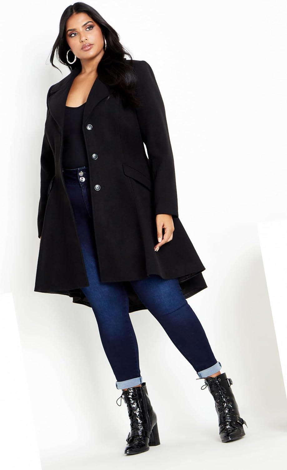 image:imageCity Chic Womens Coat OliviaBlack