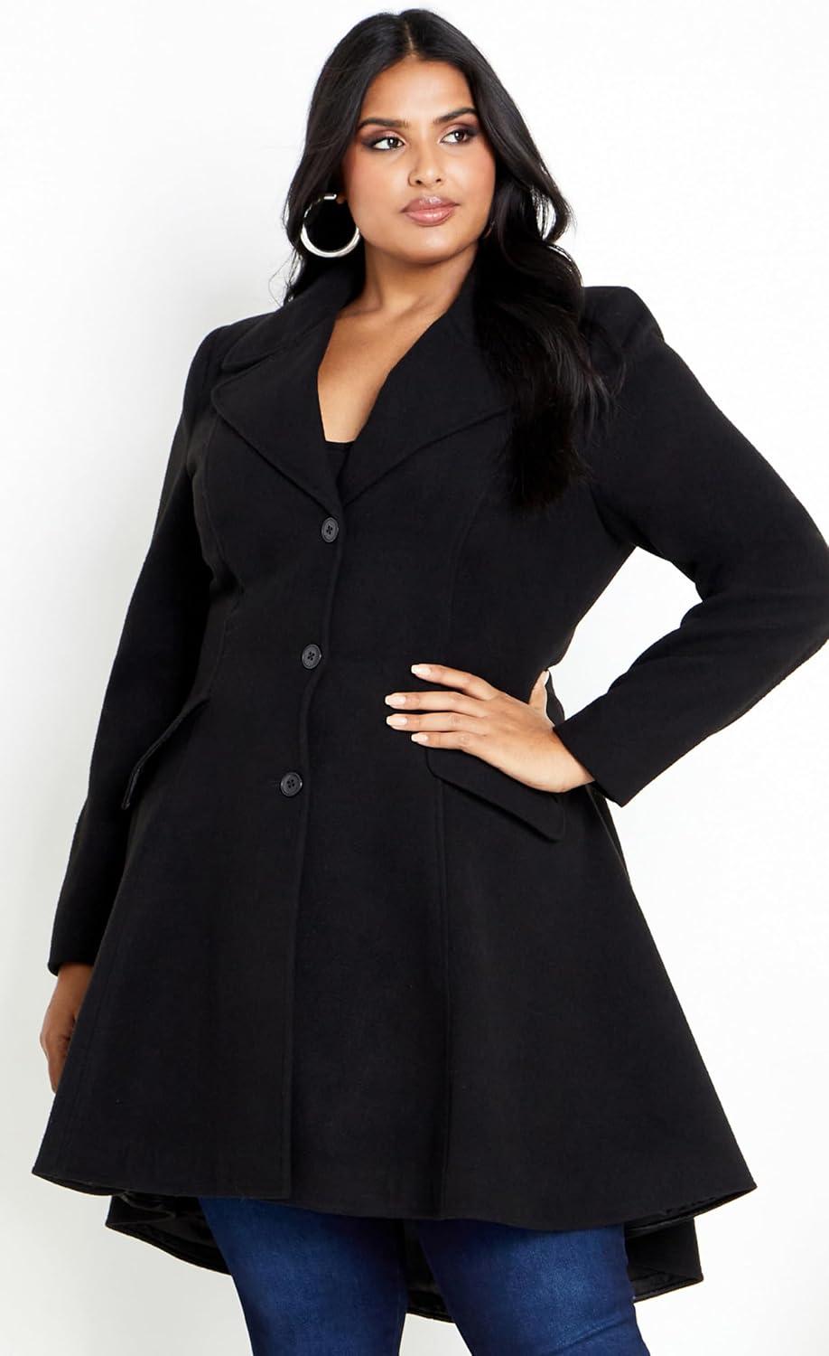 image:imageCity Chic Womens Coat OliviaBlack