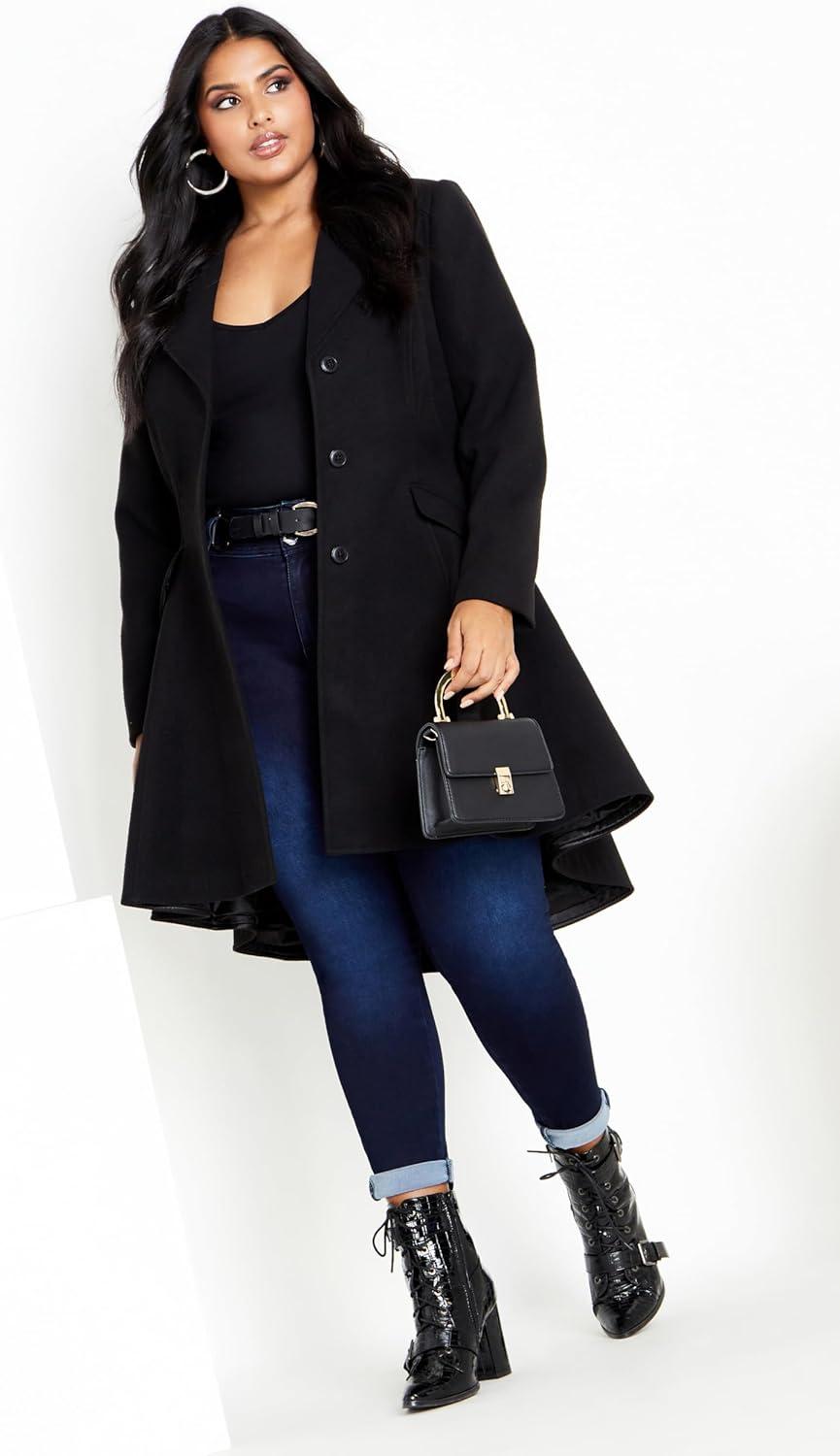 image:imageCity Chic Womens Coat OliviaBlack