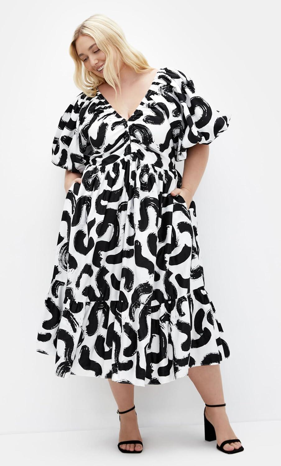 image:imageCity Chic Womens Dress Jana PrintLady Luck Geo