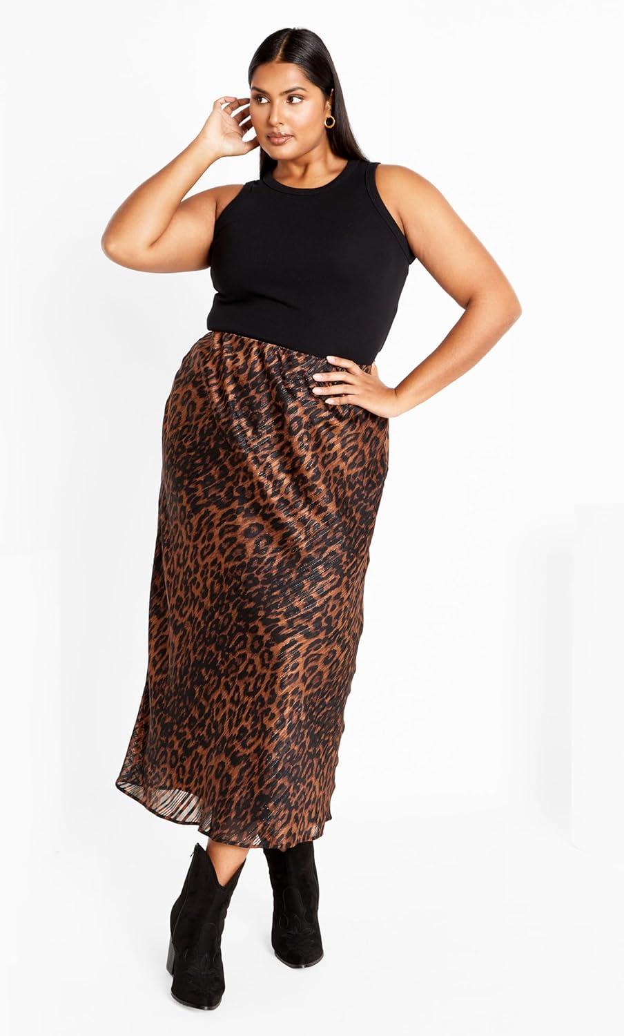 image:imageCity Chic Womens Madelyn SkirtLeopard